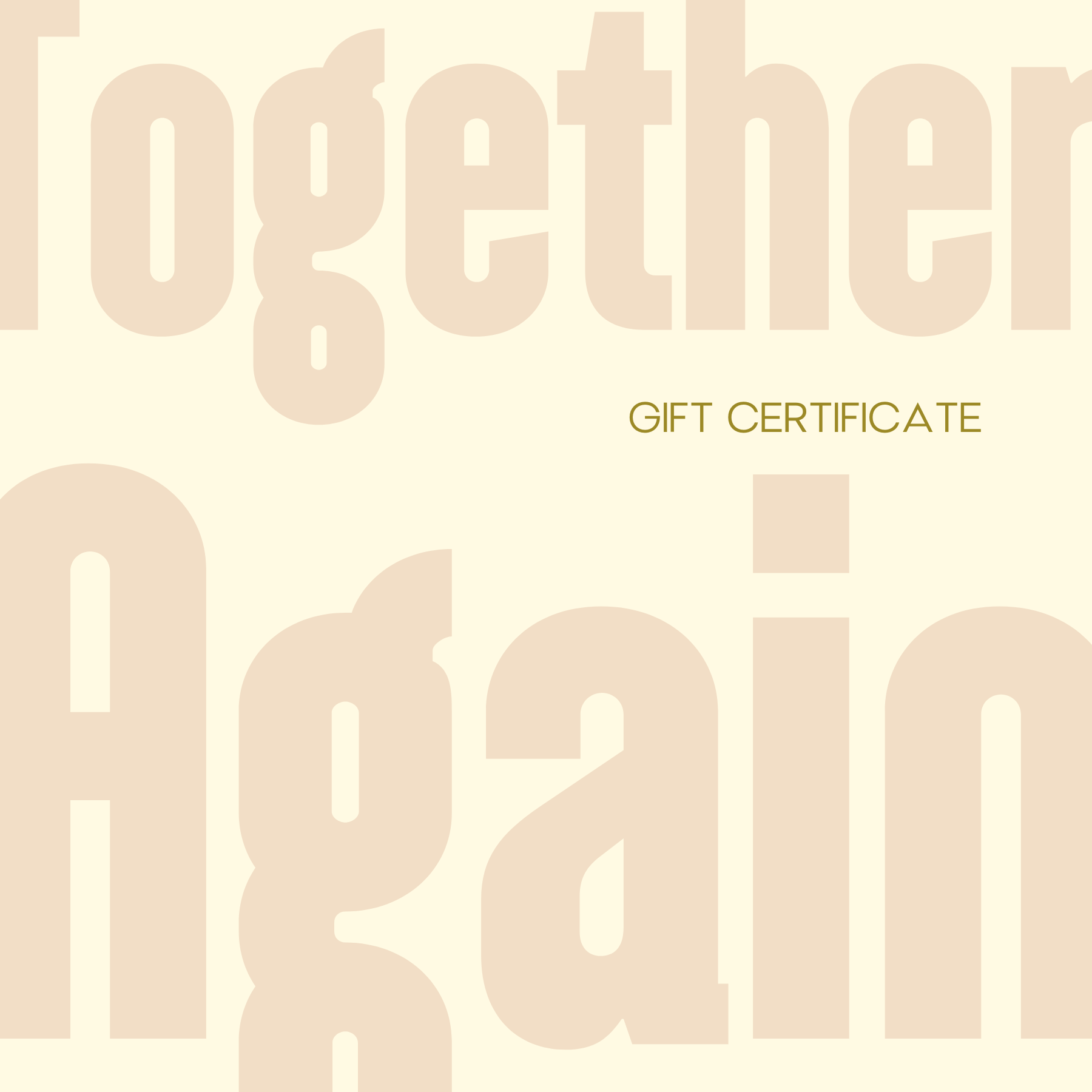 Together Again Eyewear Gift Certificate